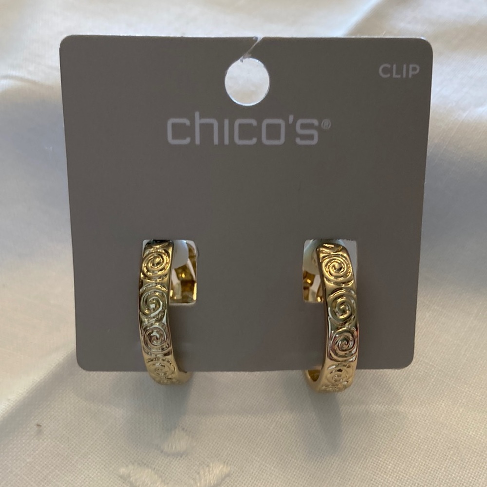 Chico’s Gold Clip Earrings
